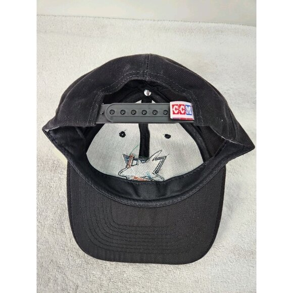 Vintage San Jose Sharks Hockey CCM #1 Apparel Snapback Hat Cap Embroidered - Picture 7 of 9